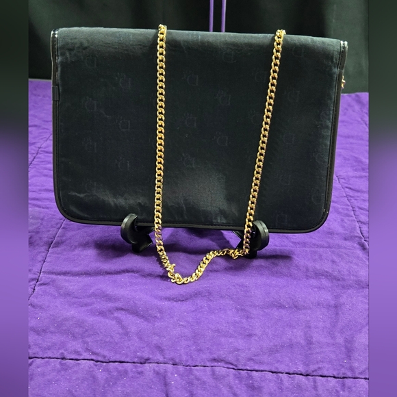 VINTAGE DIOR TROTTER OBLIQUE CANVAS NAVY SHOULDER/ CROSSBODY BAG - Picture 2 of 12